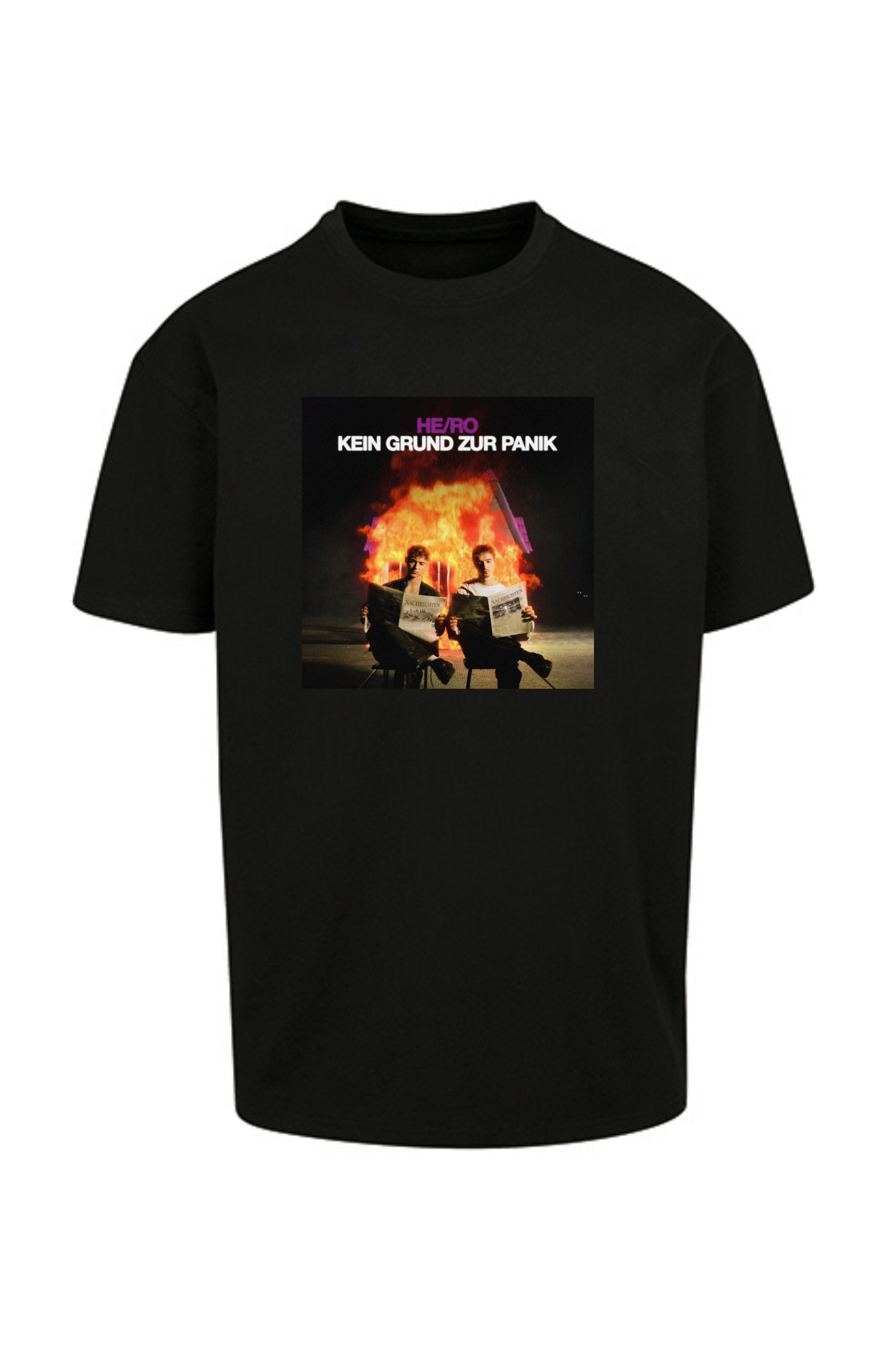 Oversize Tshirt "Album Cover" schwarz