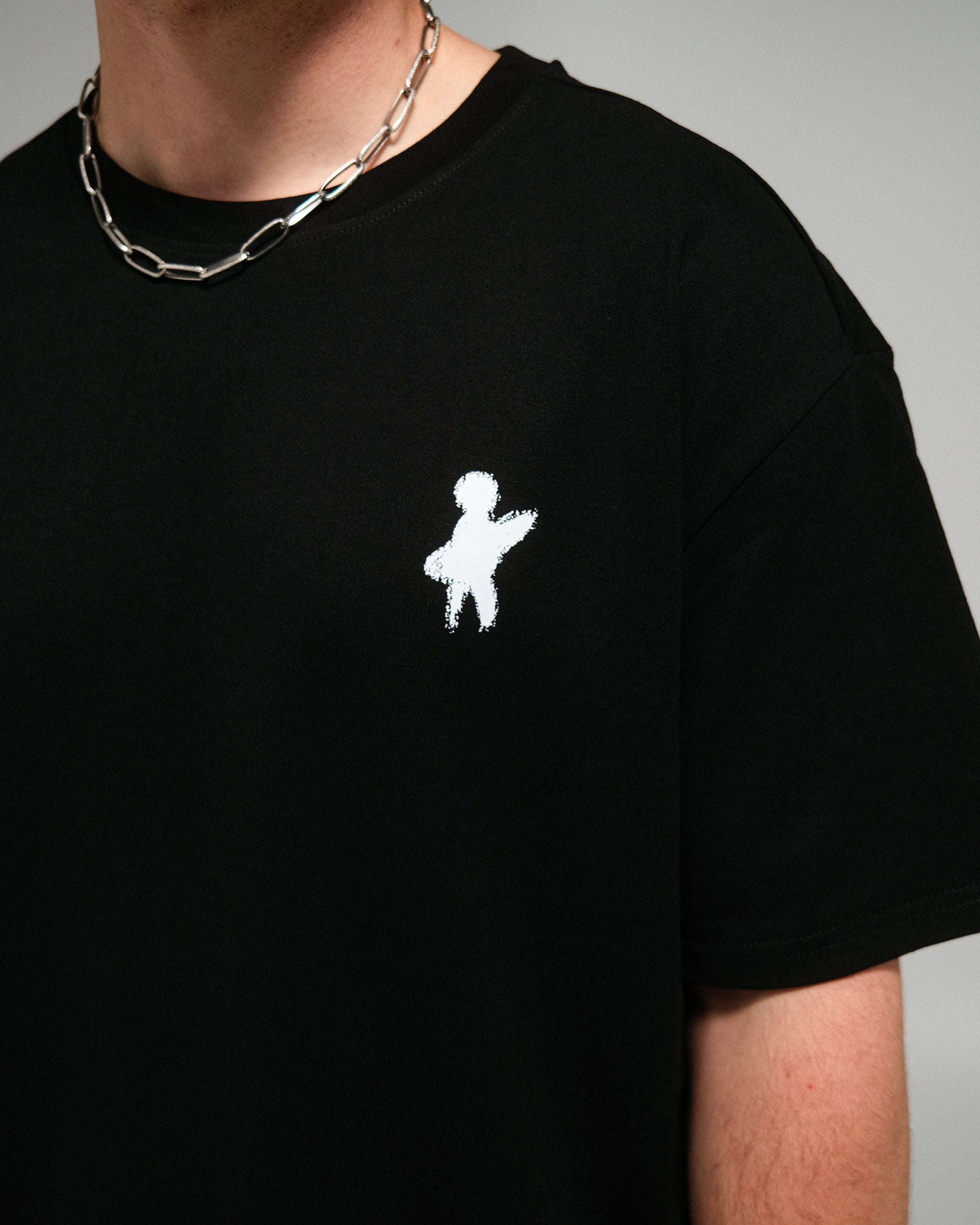Oversize T-Shirt "So hell" schwarz