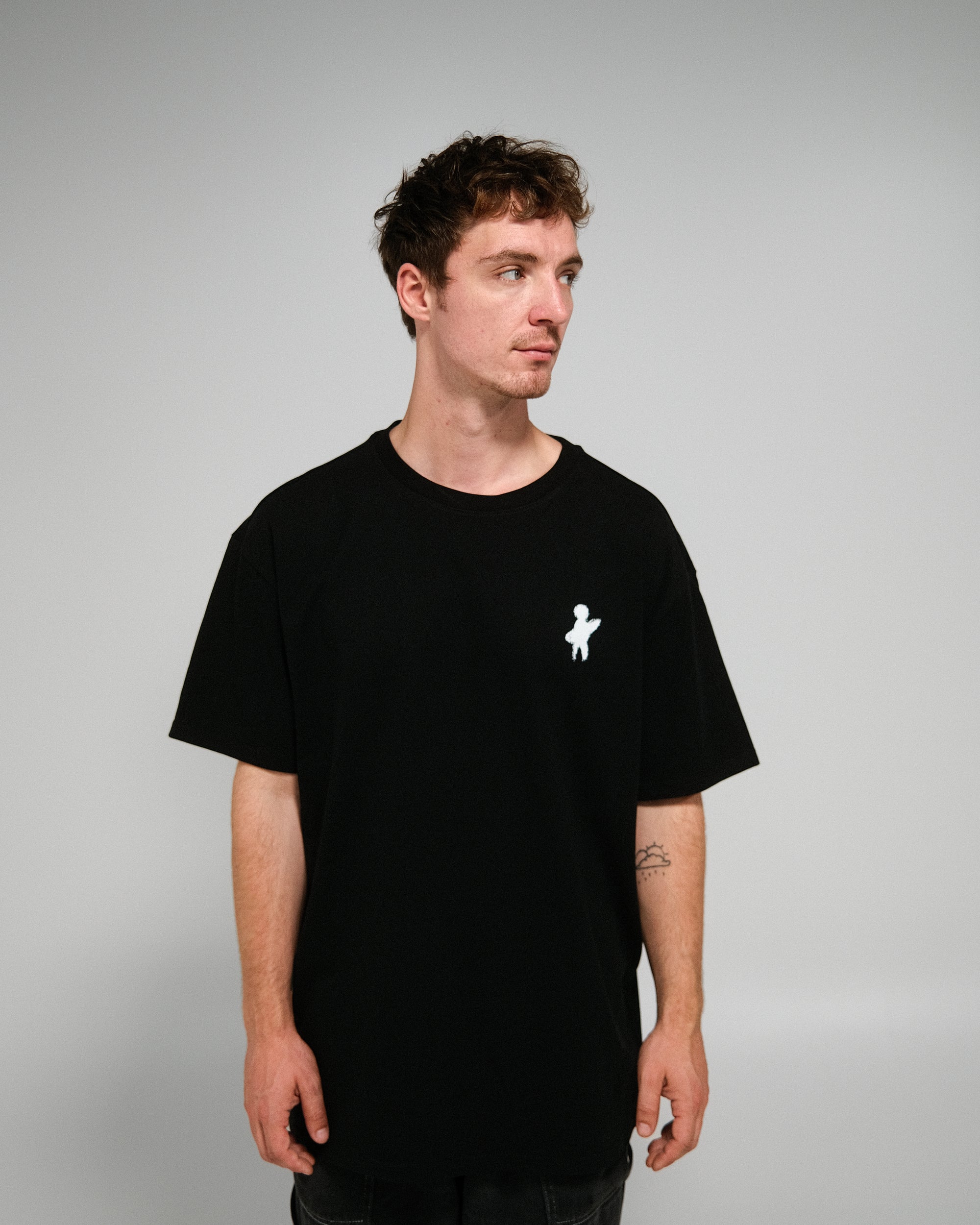 Oversize T-Shirt "So hell" schwarz