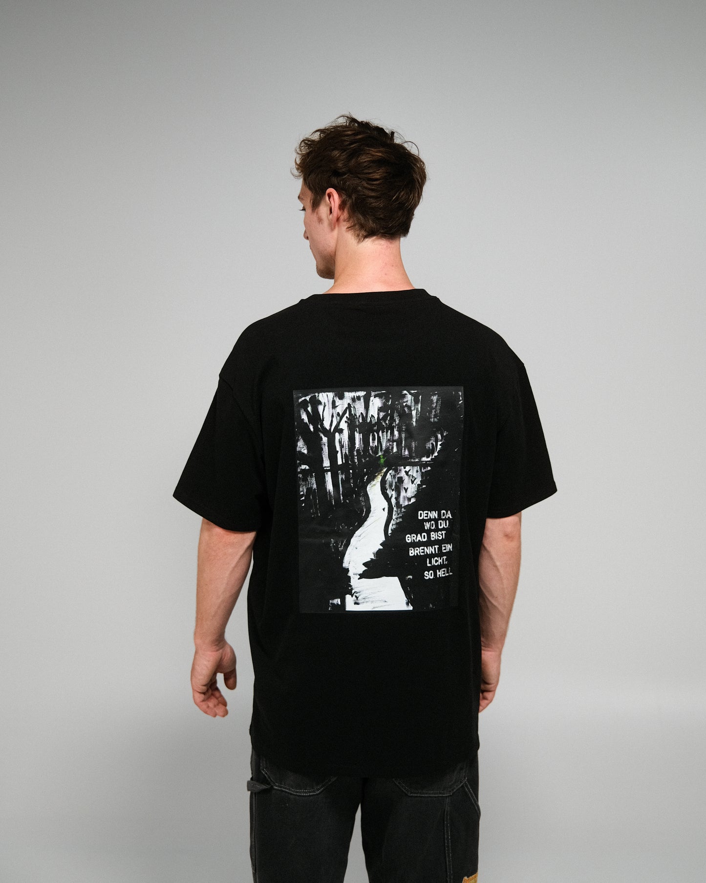 Oversize T-Shirt "So hell" schwarz