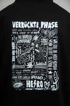 Oversize Hoodie "Verrückte Phase" Schwarz