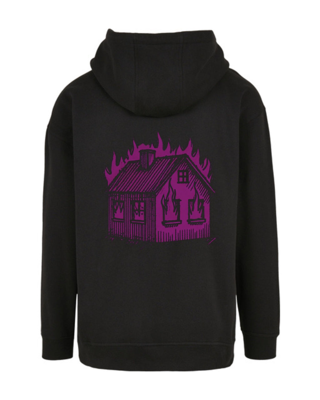 Oversize Hoodie "Haus in Flammen"