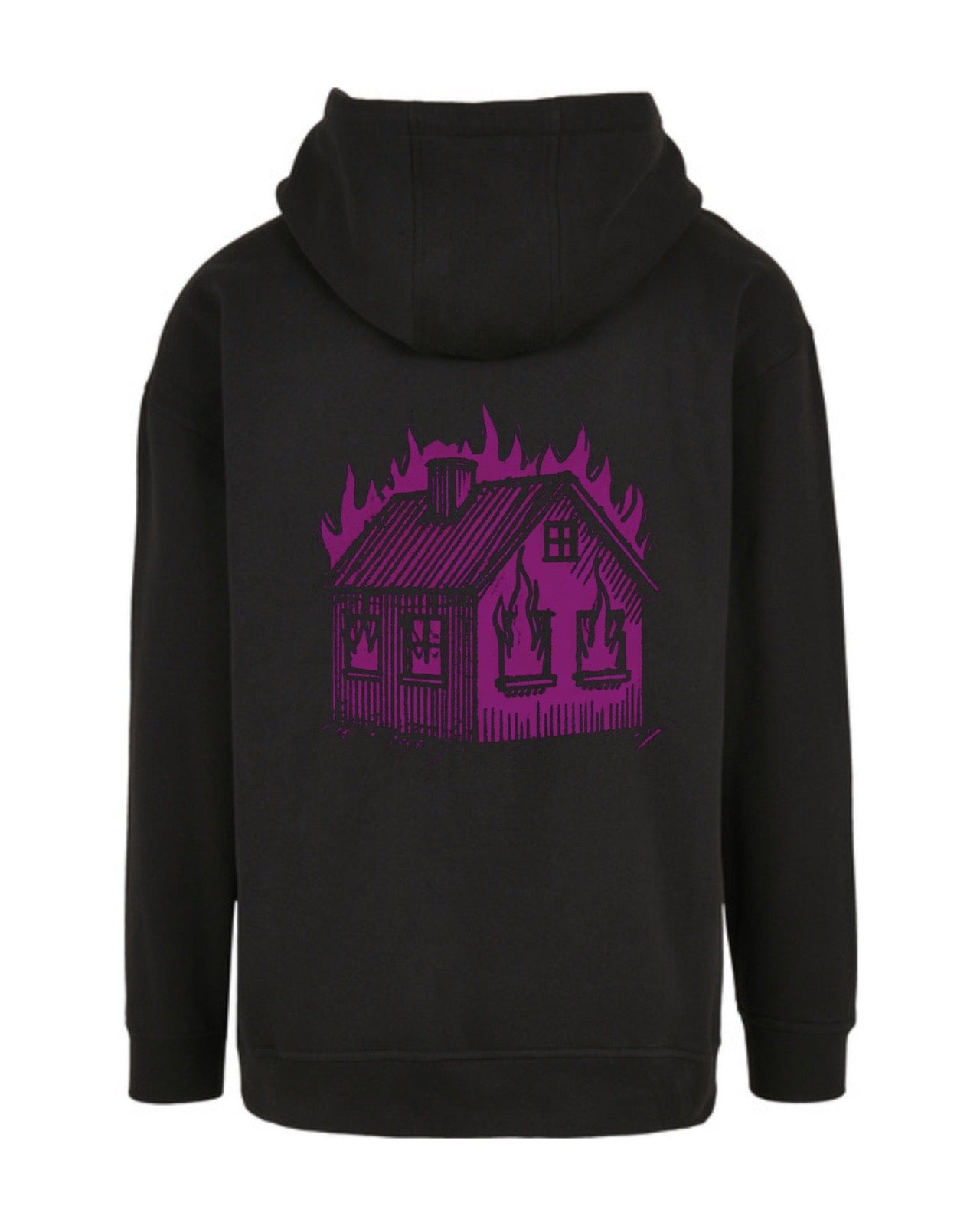 Oversize Hoodie "Haus in Flammen"