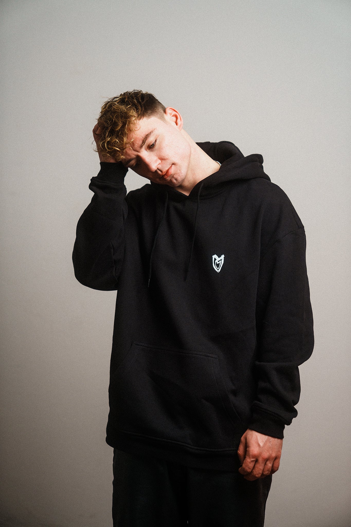 Oversize Hoodie "Verrückte Phase" Schwarz