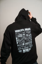 Oversize Hoodie "Verrückte Phase" Schwarz