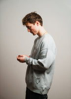 Crewneck "YOU ARE HERO" Grau