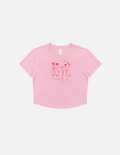 Ladies´ Baby Tee "Comic Silhouette" Pink