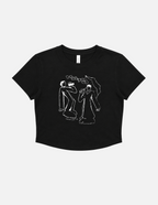 Ladies´ Baby Tee "Comic Silhouette" Schwarz