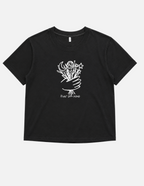 Boxy oversize T-Shirt "Klau den Mond" schwarz