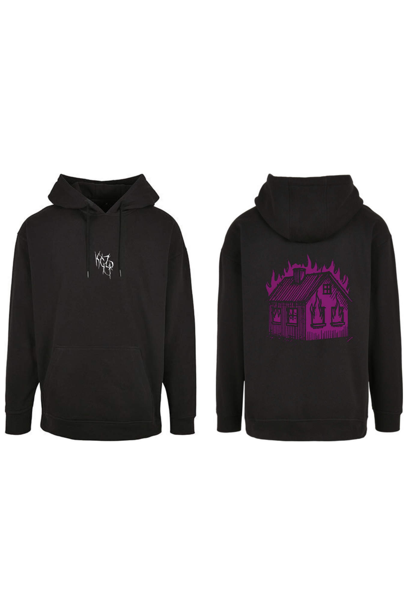 Oversize Hoodie "Haus in Flammen"