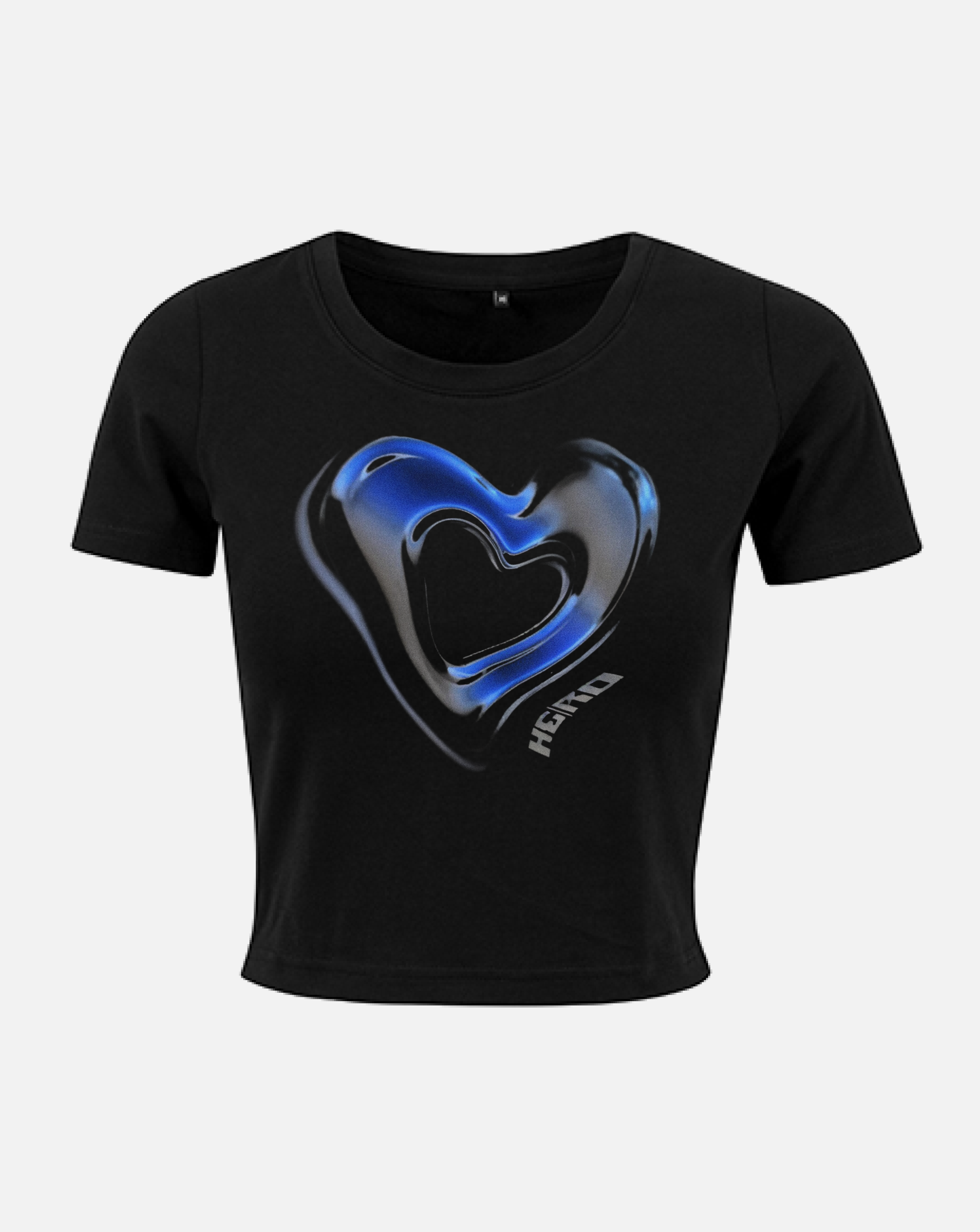 Crop Top "HE/RZ" schwarz