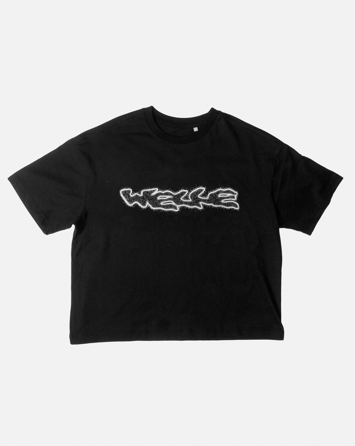 Boxy Oversize T-Shirt "WELLE" schwarz