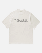 Boxy Oversize T-Shirt "WELLE" Off White