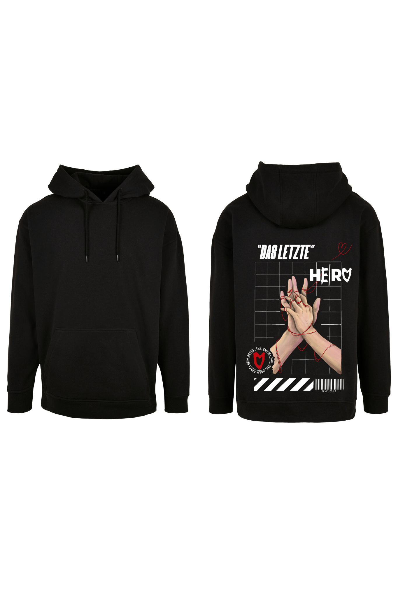 Oversize Hoodie "Das Letzte" schwarz