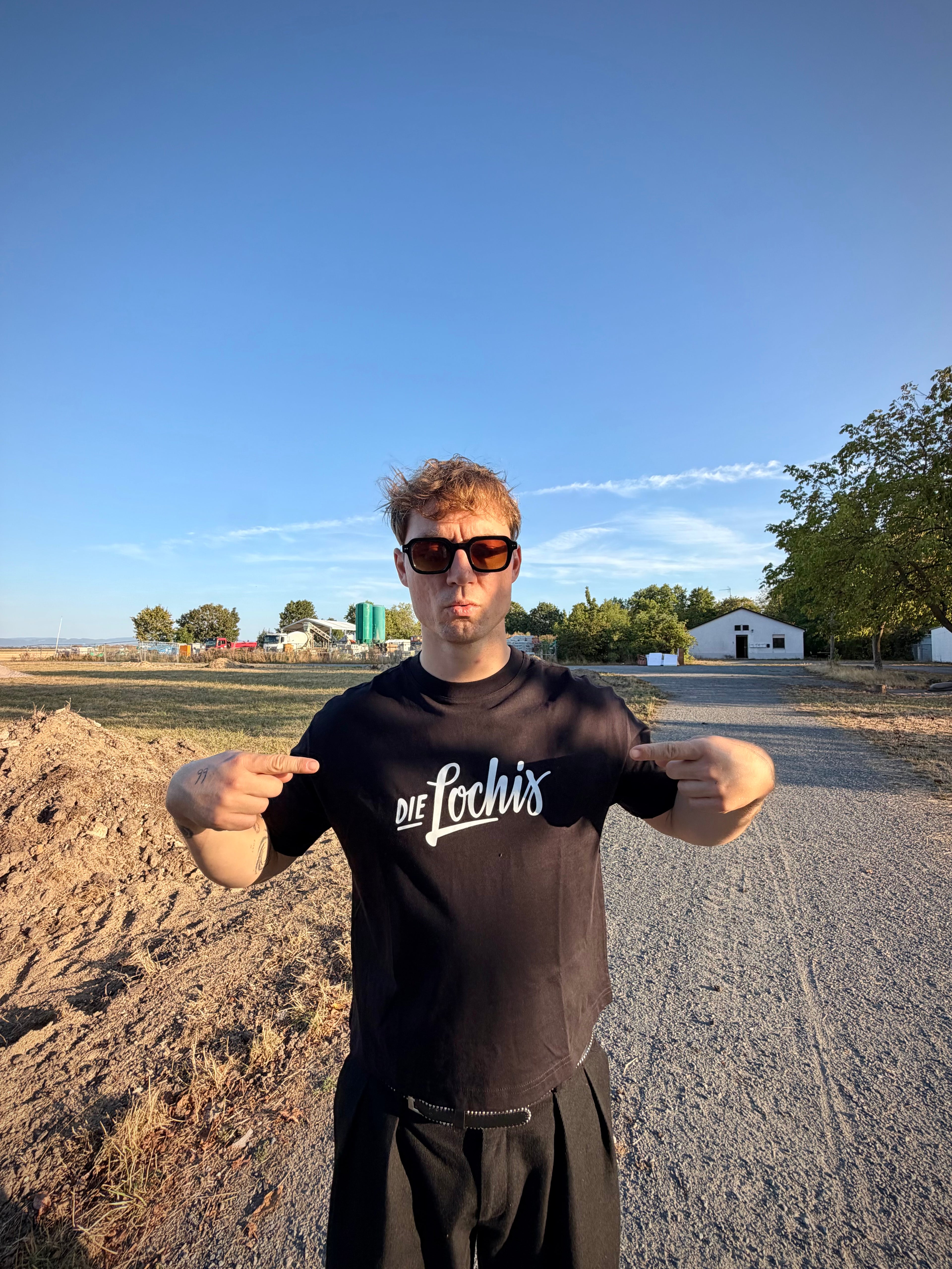 Boxy oversize T-Shirt "DIE LOCHIS"