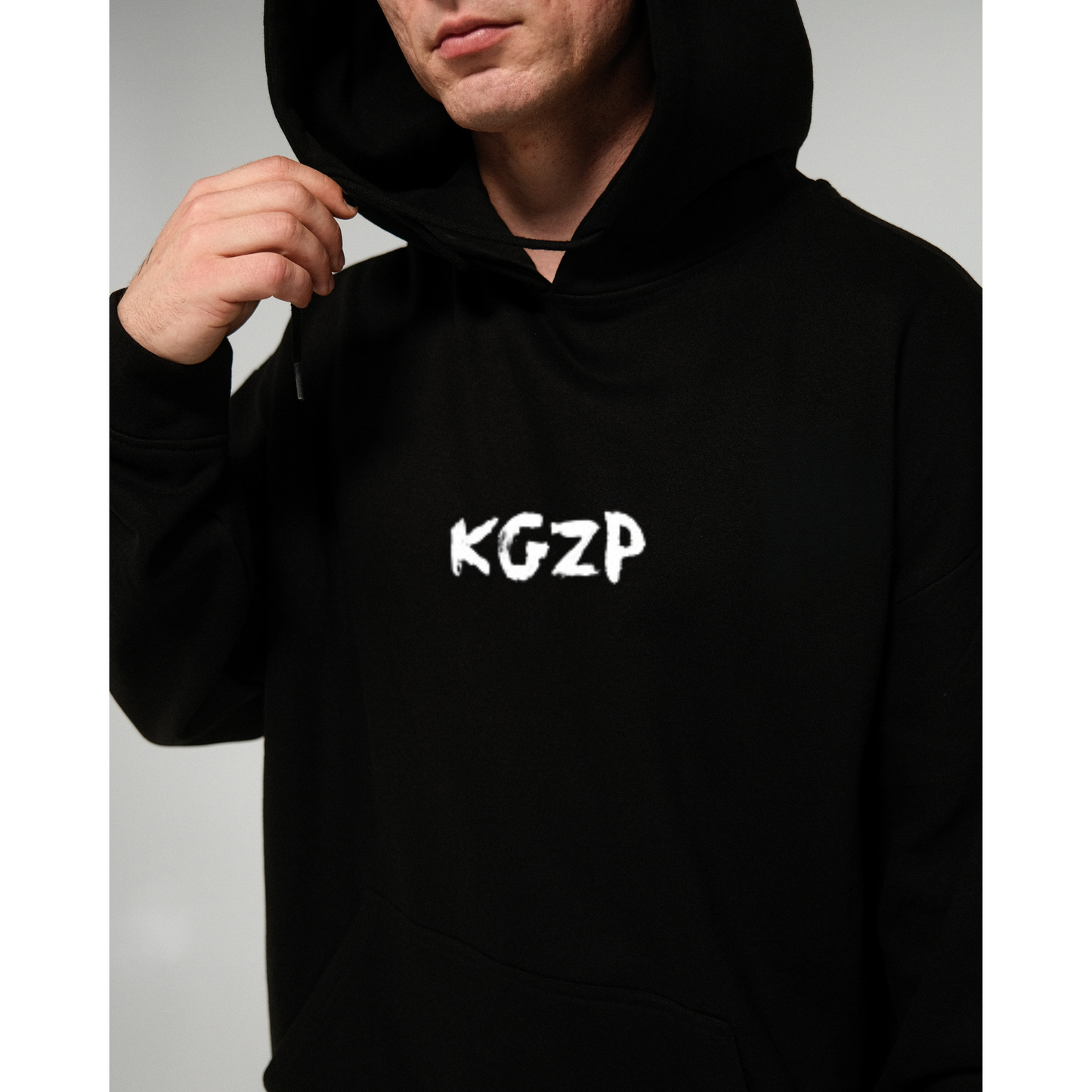 Oversize Hoodie "KGZP" schwarz