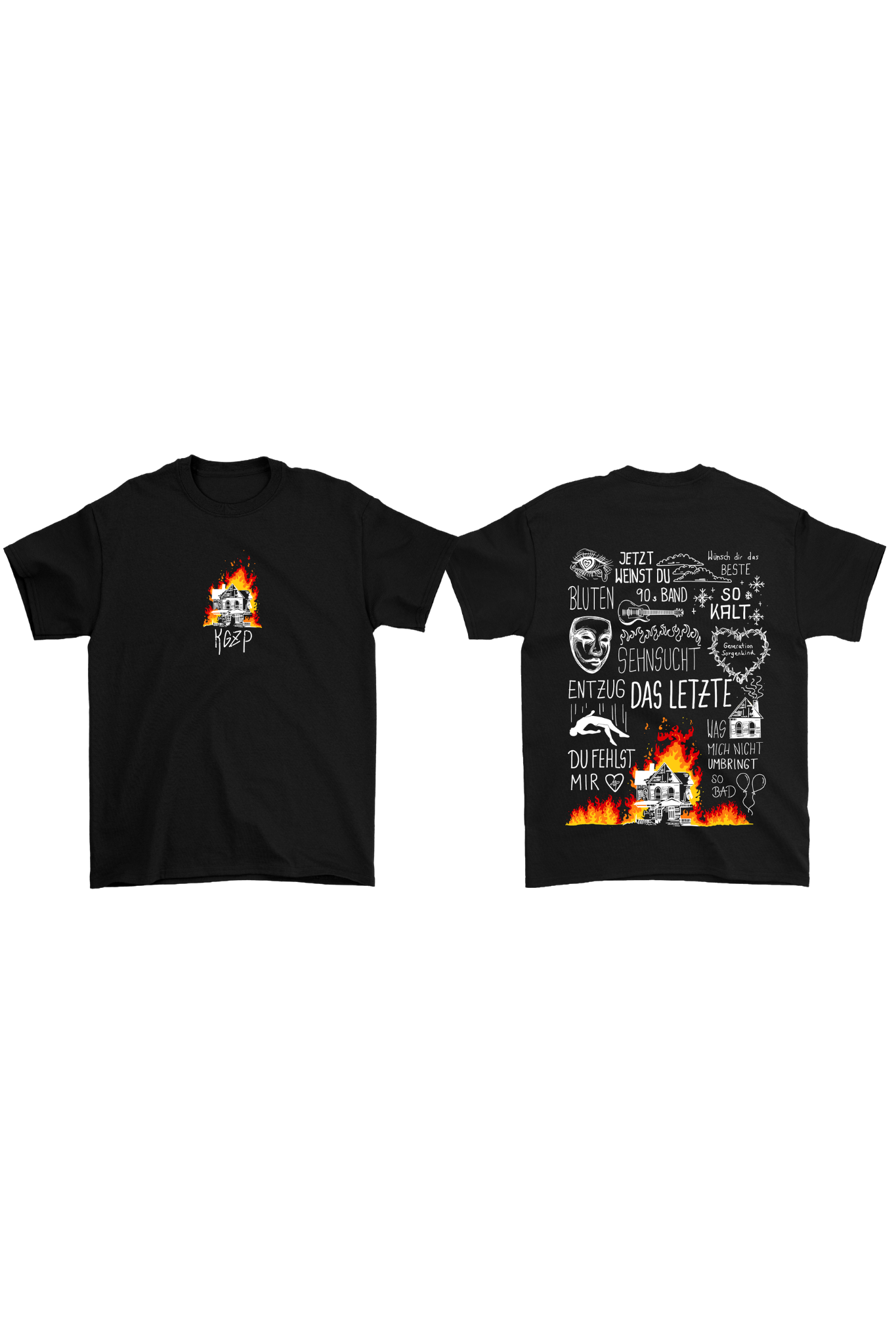 Oversize T-Shirt "KGZP-Album" schwarz