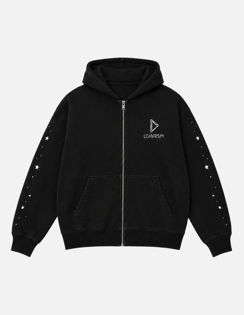 Sweatjacke "LOCHIVERSUM" Schwarz