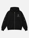 Sweatjacke "LOCHIVERSUM" Schwarz