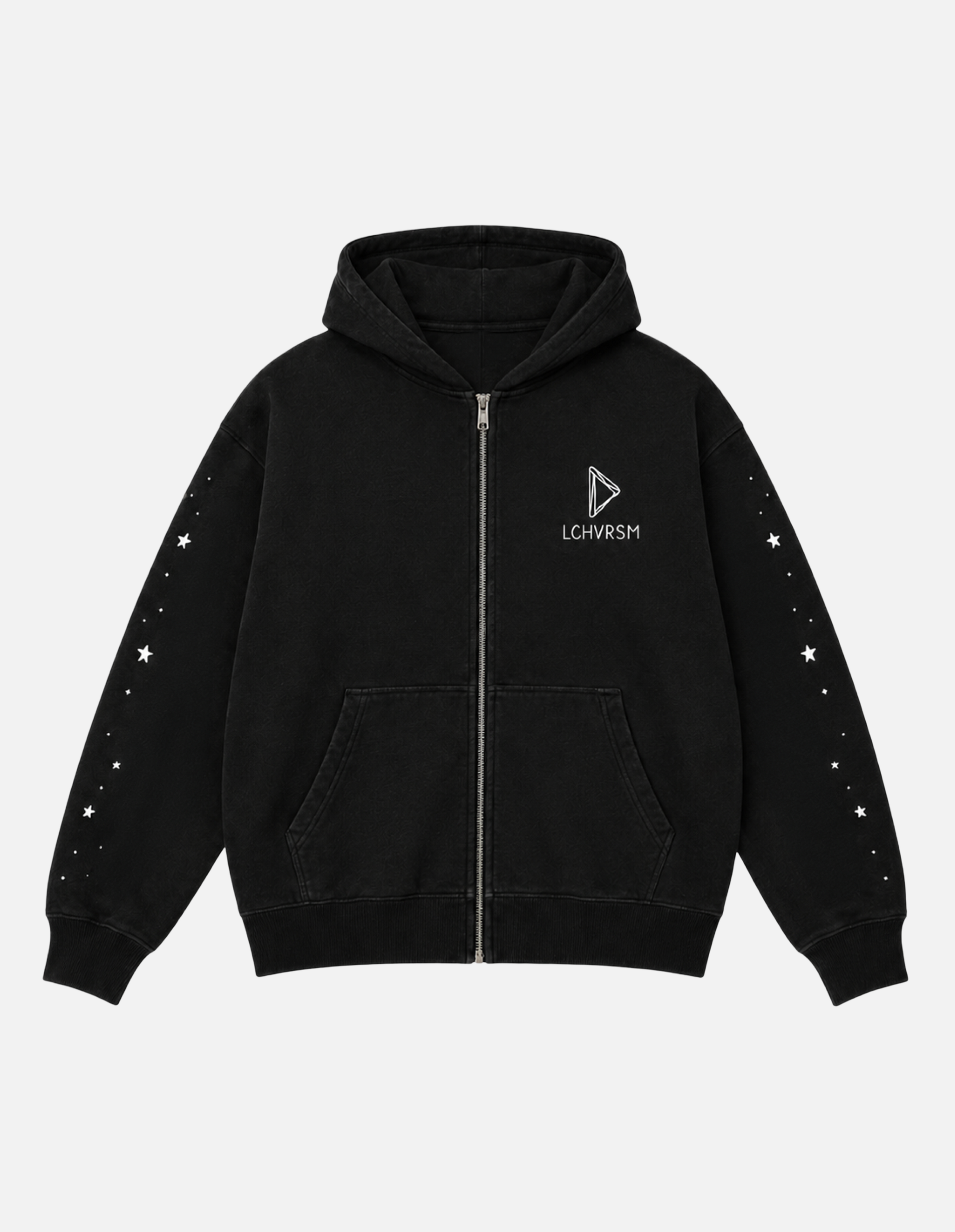 Sweatjacke "LOCHIVERSUM" Schwarz