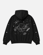 Sweatjacke "LOCHIVERSUM" Schwarz