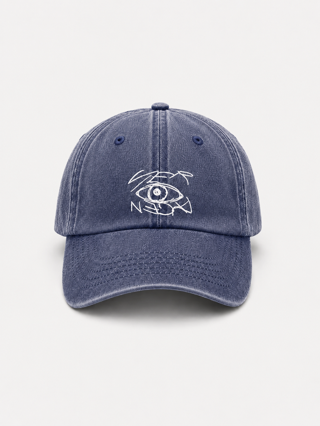 Cap "Vier Augen" (Stick) denim
