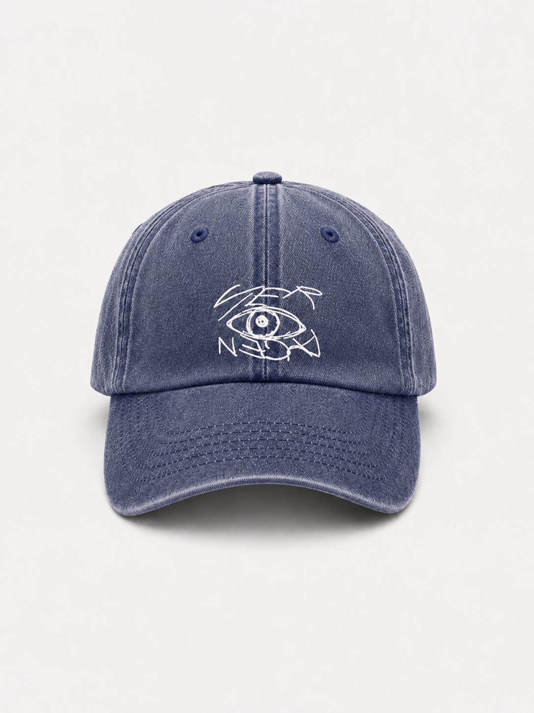 Cap "Vier Augen" (Stick) denim