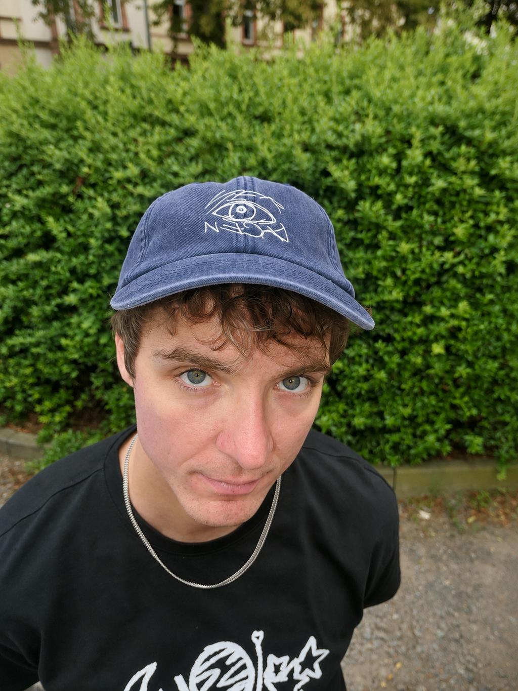 Cap "Vier Augen" (Stick) denim