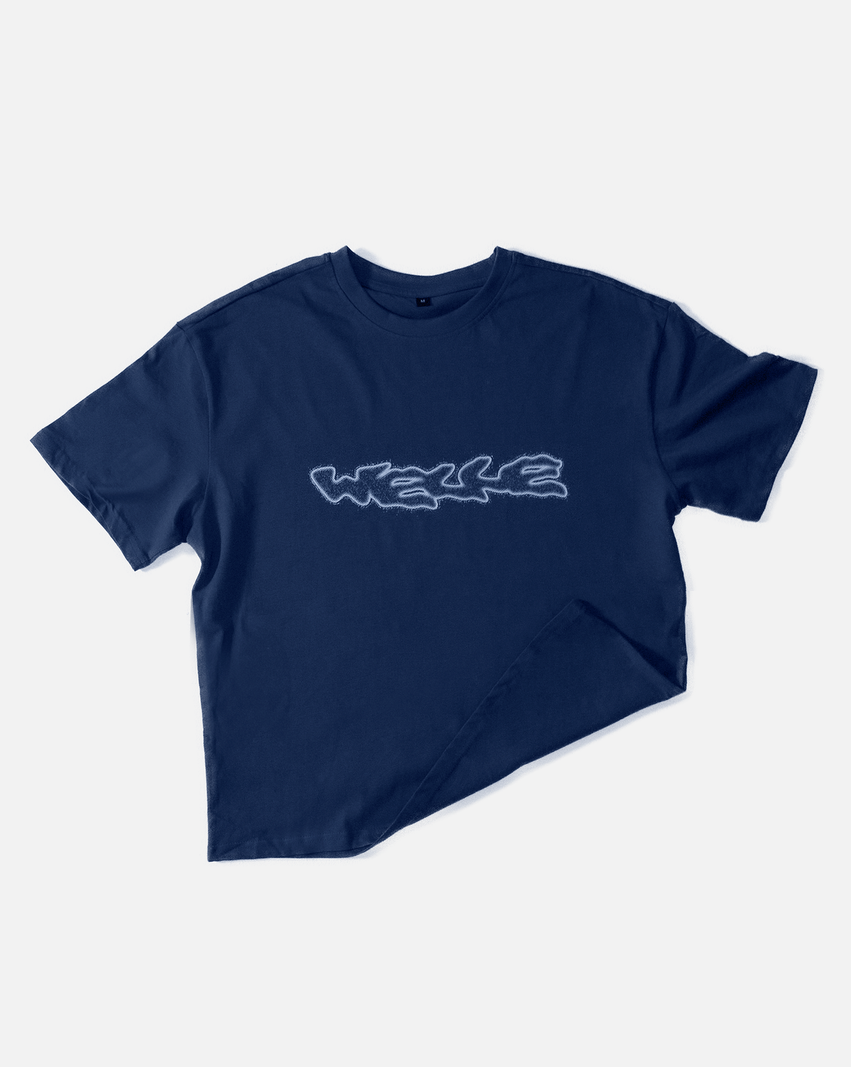 Boxy Oversize T-Shirt "WELLE" Navy