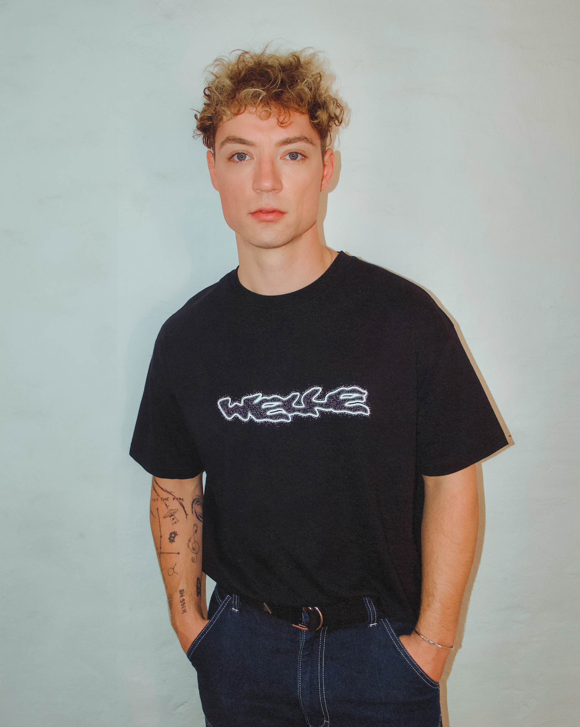 Boxy Oversize T-Shirt "WELLE" schwarz