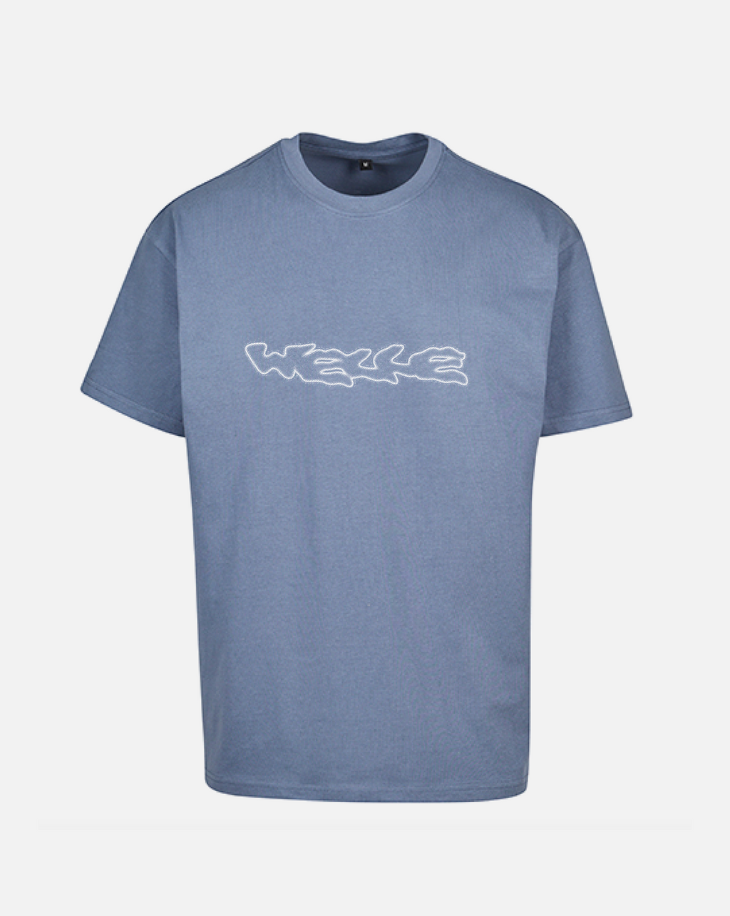 Oversize T-Shirt "WELLE" Vintage Blau