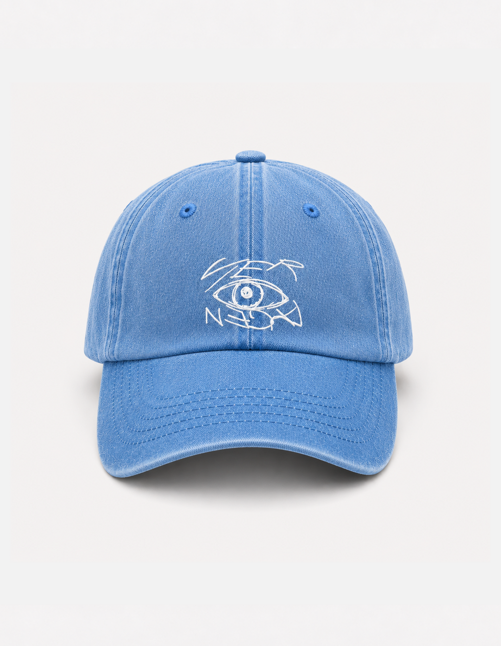 Cap "Vier Augen" (Stick) blau