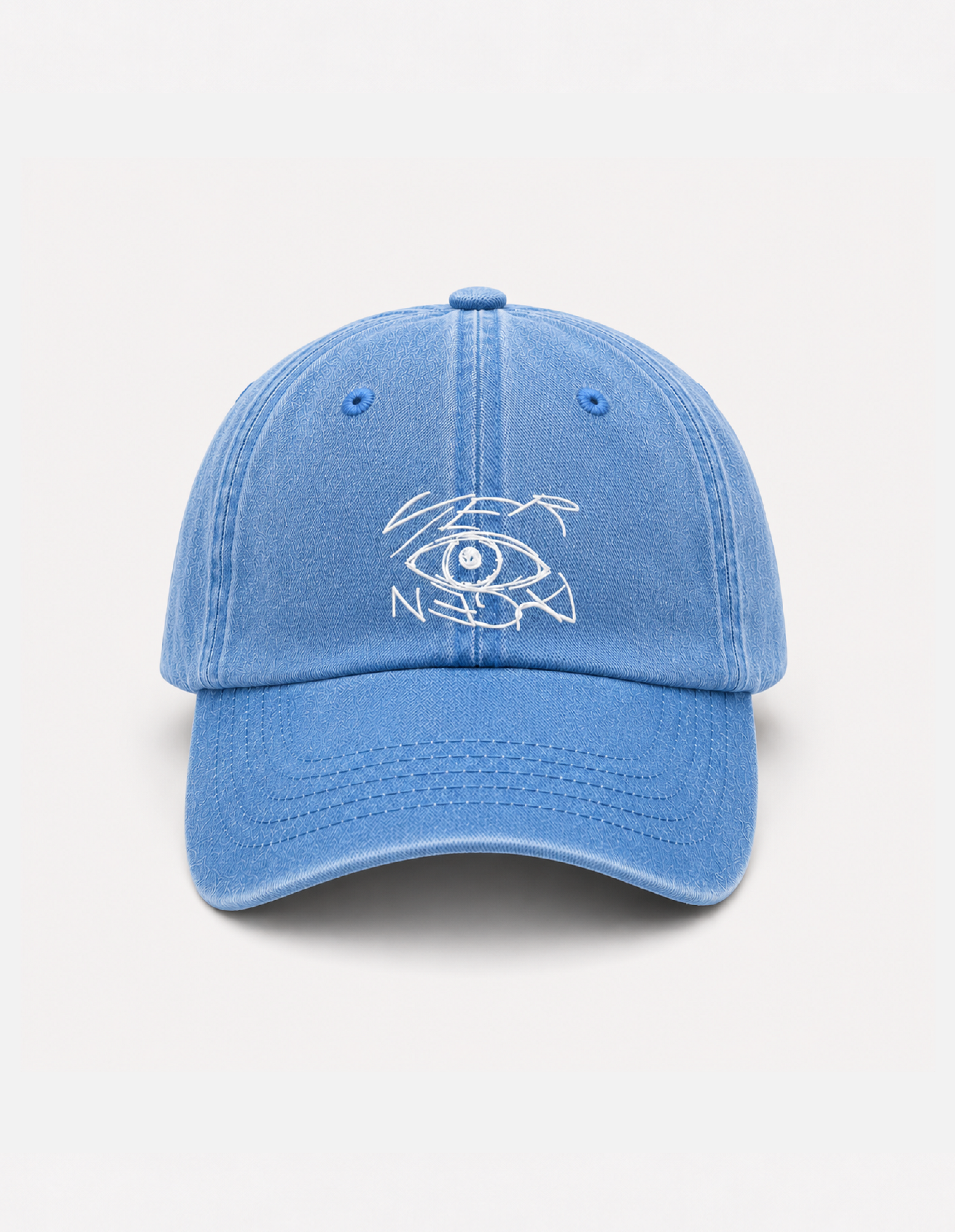 Cap "Vier Augen" (Stick) blau