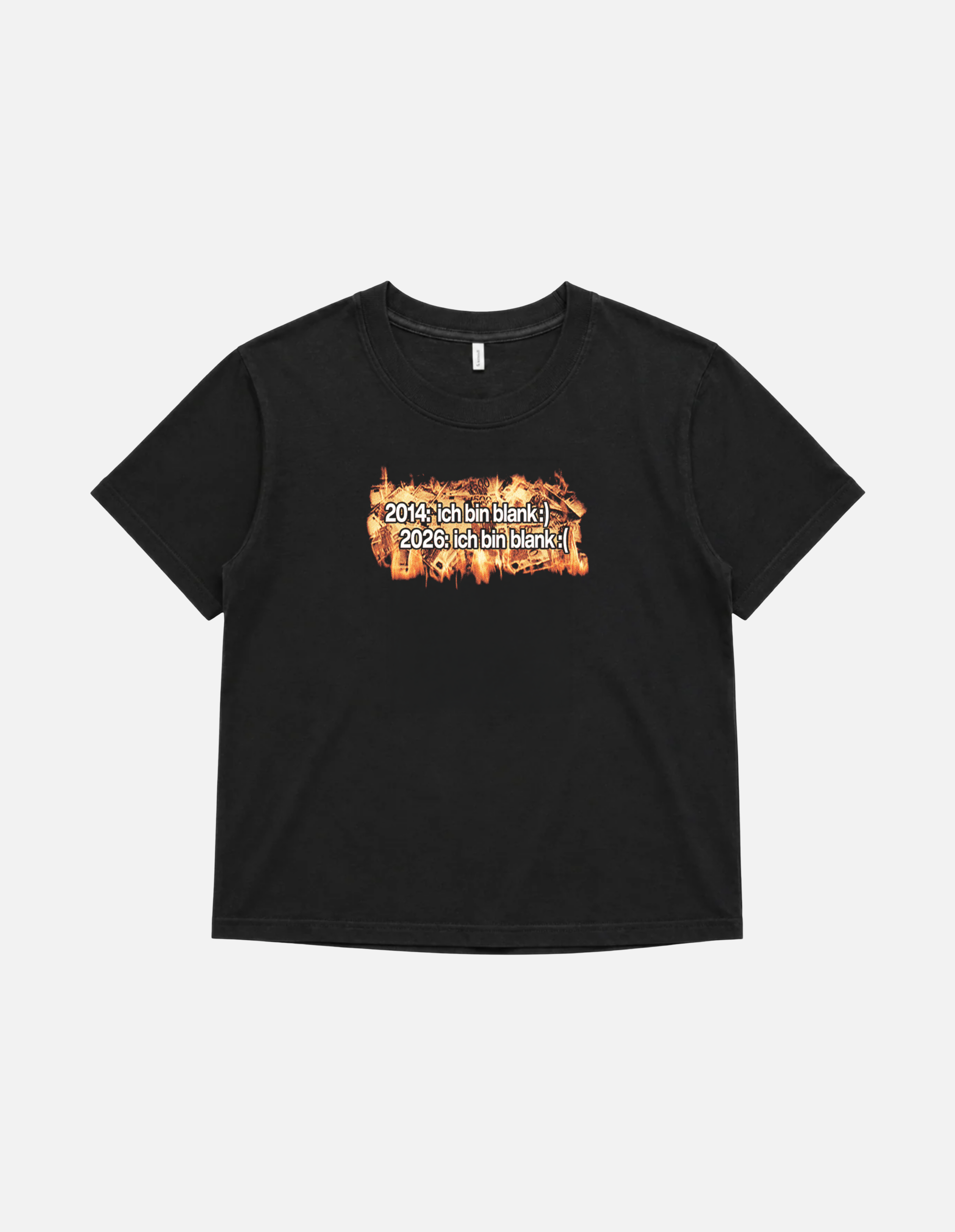 Boxy oversize T-Shirt "ICH BIN BLANK"